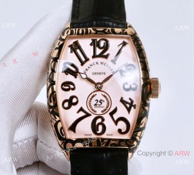 Copy Franck Muller Cintree Curvex 25th Anniversary Special Edition Watch Rose Gold